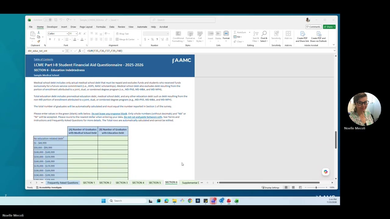 Учебное видео по анкете финансовой помощи студентам LCME Part I-B