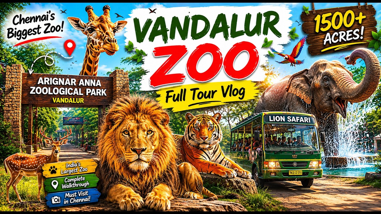 Vandalur Zoo Tour 2026 | Chennai Zoo Tamil Vlog | Tickets & Facts