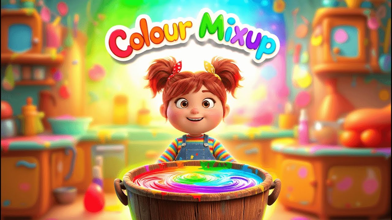 The Color Mix Song 🎨 | Learn Colors with 3D Animation! | Nursery Rhymes