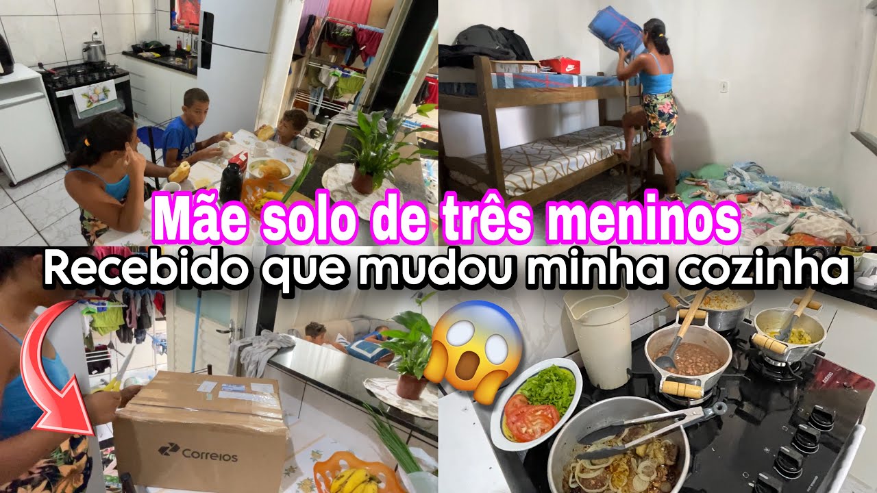 MÃE SOLO DE 3 MENINOS 😱 | O RECEBIDO QUE TRANSFORMOU MINHA COZINHA….