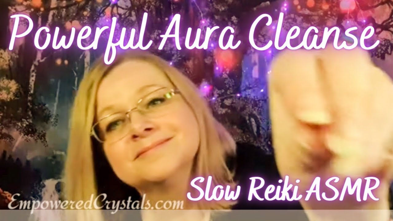 Powerful aura cleanse. Reiki asmr plucking away negative energy. Selenite crystal healing