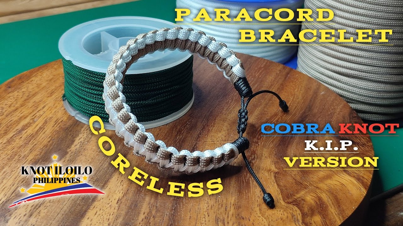 PARACORD K.i.P. CORELESS VERSION COBRA KNOT BRACELET #diy #handmade #tutorial