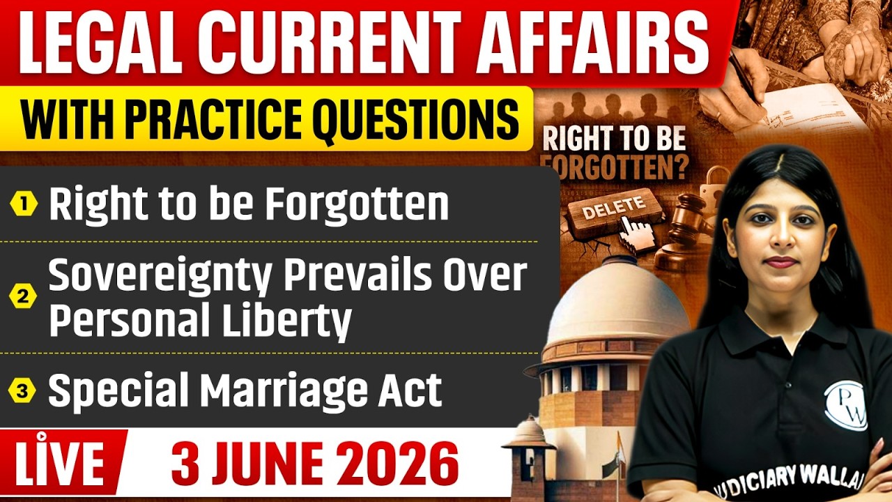 Legal Current Affairs Today | 3 June 2026 | Top Legal News | Judiciary/APO/APP |Judiciary By PW