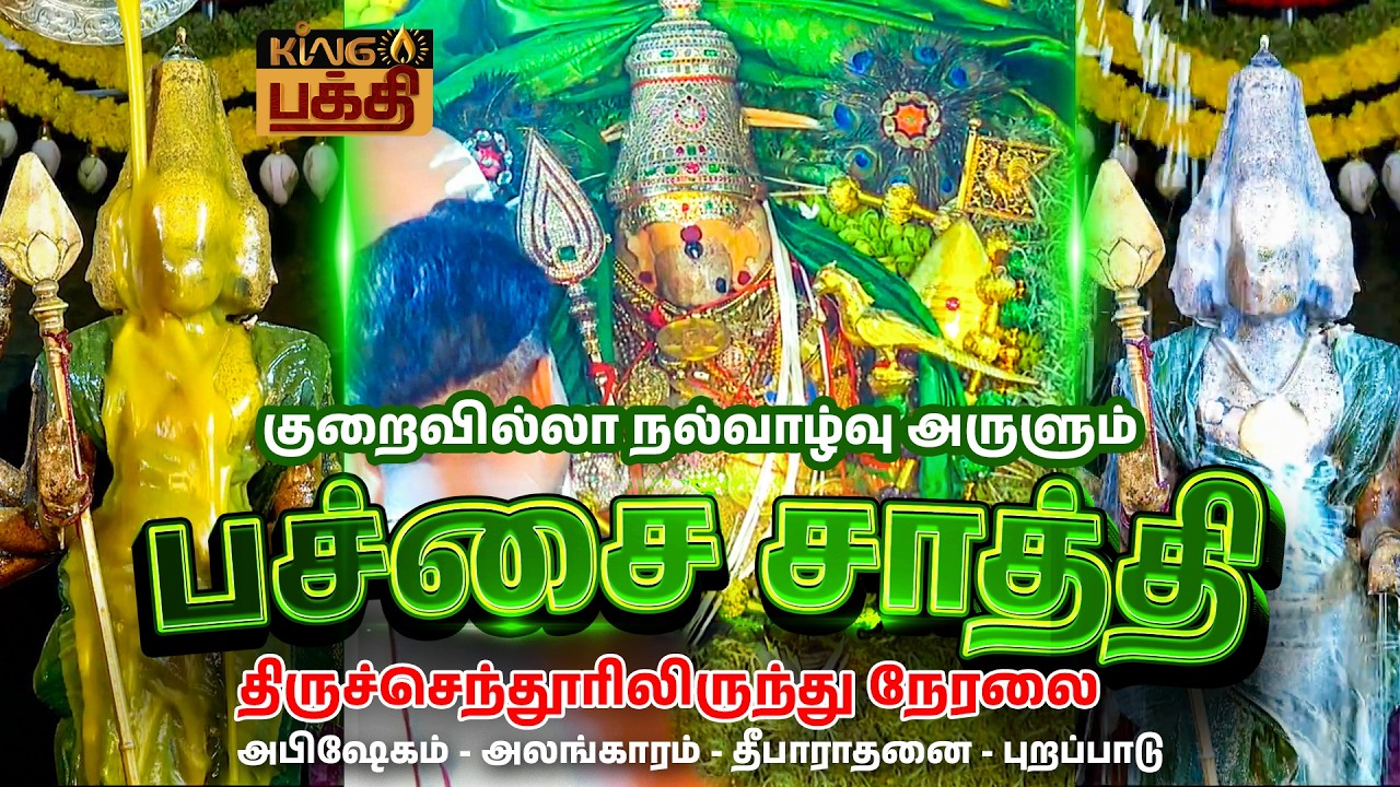 🔴 LIVE: பார்த்தாலே புண்ணியம்! திருச்செந்தூர் சண்முகர் பச்சை சாத்தி! | Thiruchendur Pachaisathi live