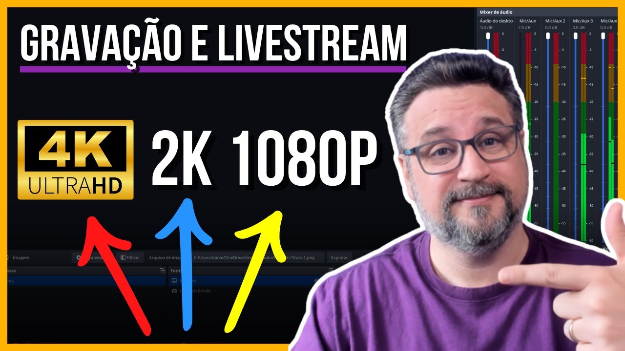 Melhor Configuração OBS para GRAVAR e FAZER LIVE em 4K (Sem Travar)