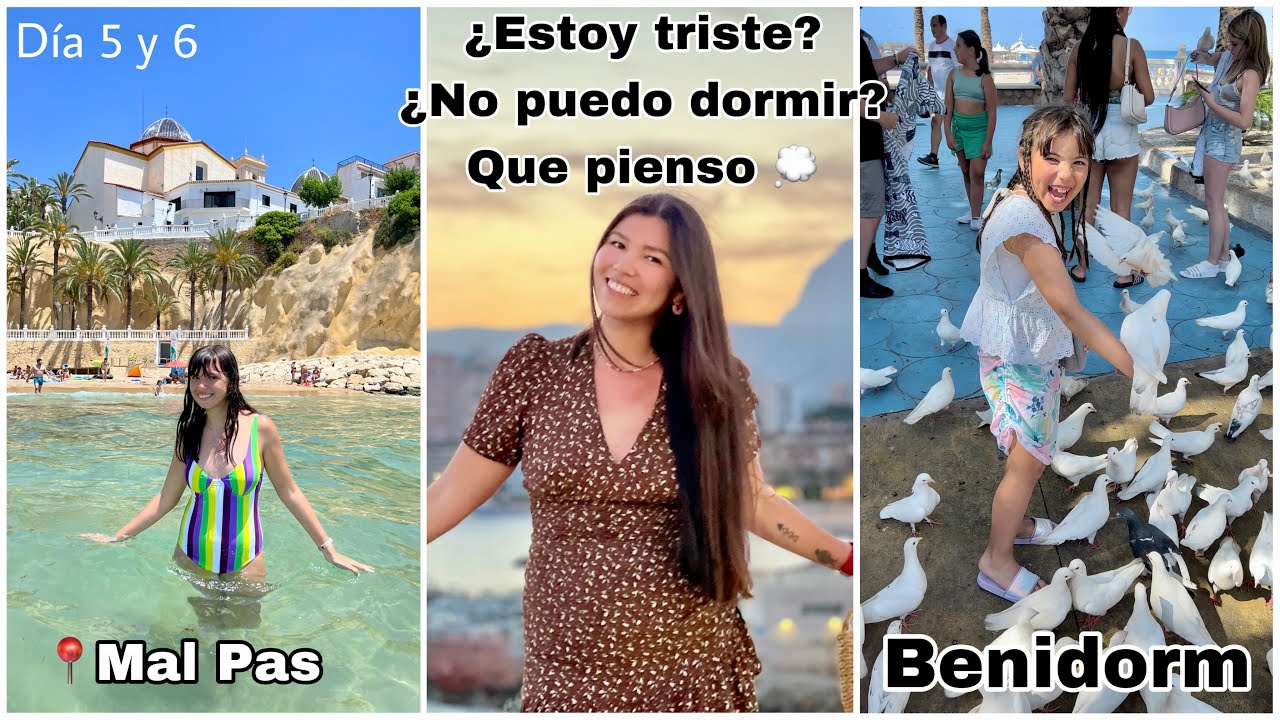 Playa de MAL PAS Benidorm 🌊 Papá LLEGA a las VACACIONES ☀️ Alimentando PALOMAS 🕊 Día 5 y 6