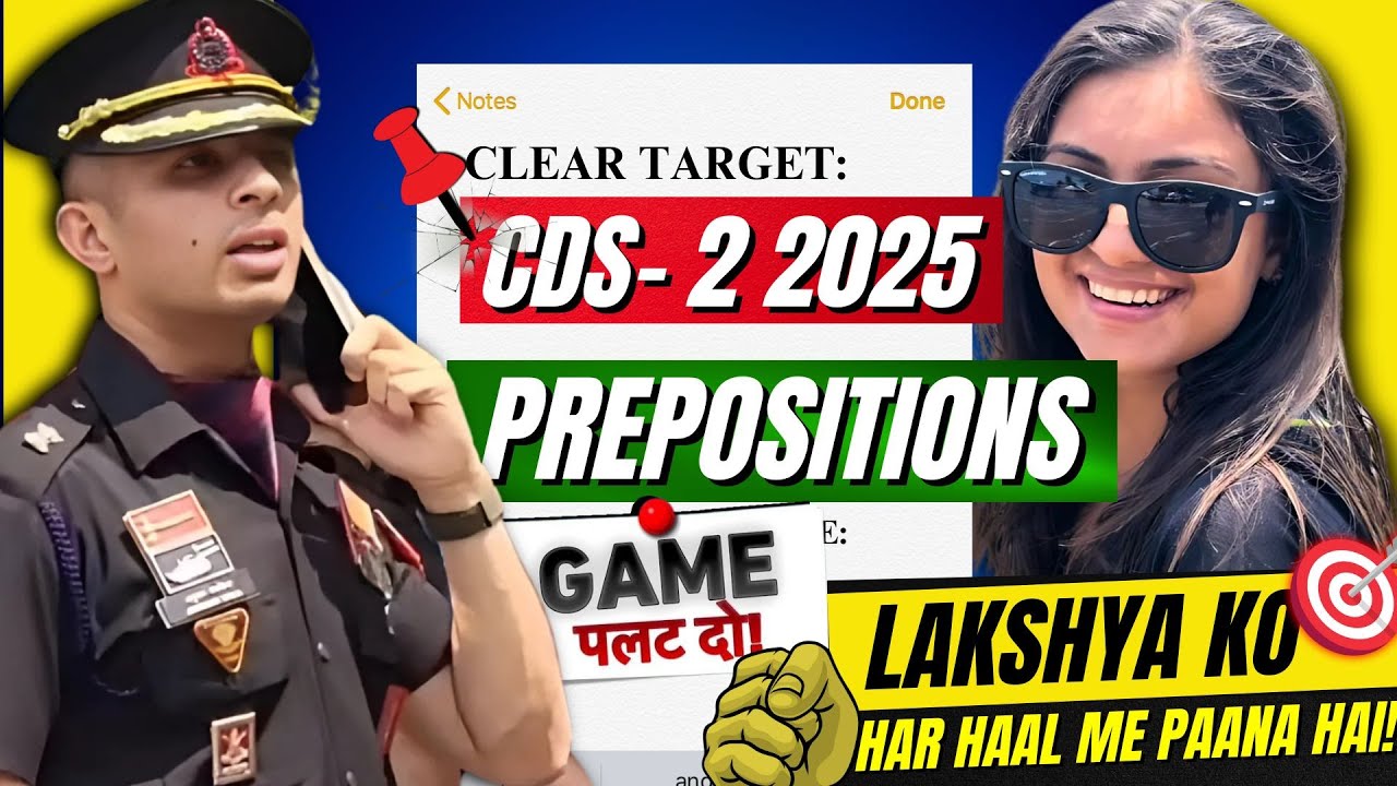 CDS 2 2025 English Fast Revision | Prepositions | NDA 2 2025 English