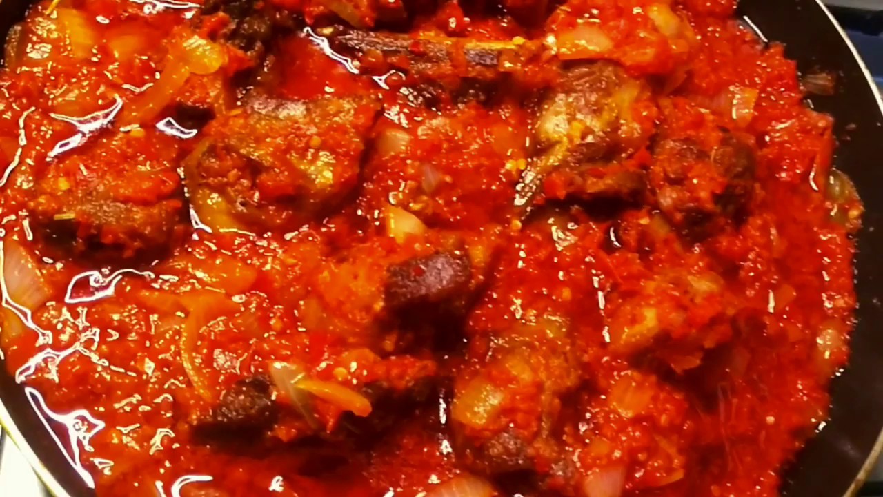 How To Make Nigerian Party Stew | Goat Meat Stew From Start To Finish | Fresh Tomato + Red Bell Stew