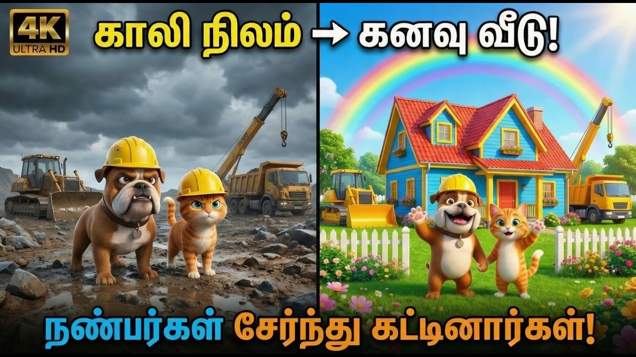 புரூனோ & மேக்ஸ் வீடு கட்டுகிறார்கள்! 🏗️🚜 | புல்டோசர், கிரேன், எக்ஸ்கவேட்டர் | Kids Construction Song