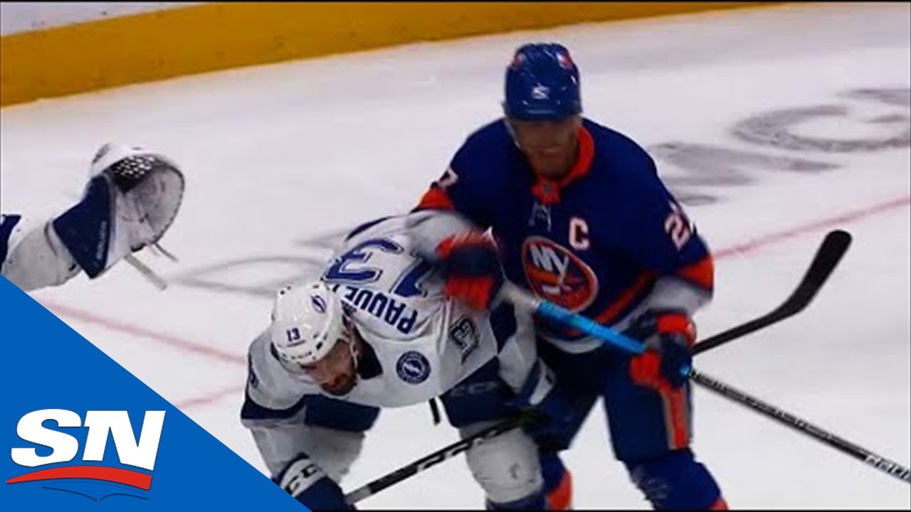 Adam Pelech Scores Perfect Wrister But Cedric Paquette & Anders Lee Scrap During Celebration