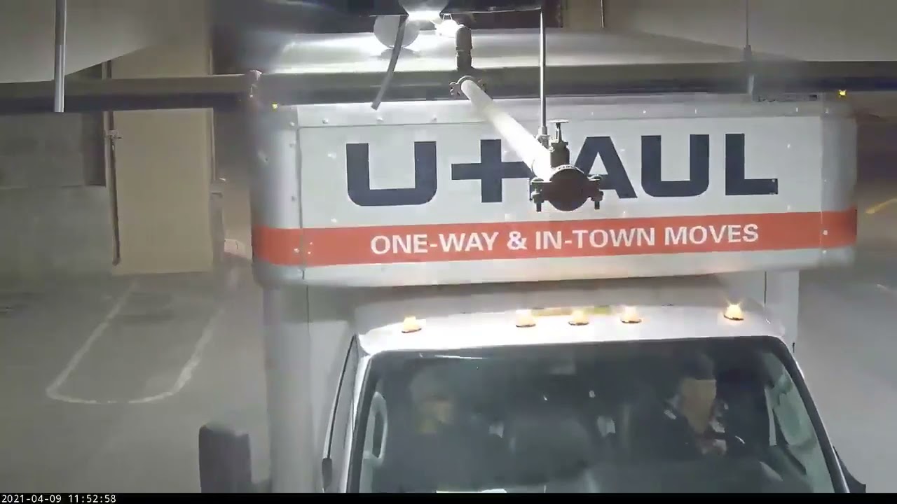 U-Haul Truck Hits Sewage Pipe