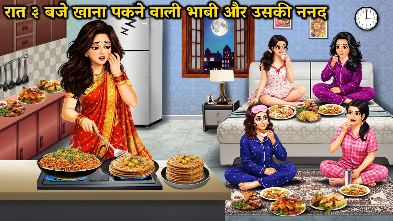 रात में खाना बनाने वाली भाभी और उसकी ननद | Bhabhi Cooking at Night | Saas Bahu Moral Story