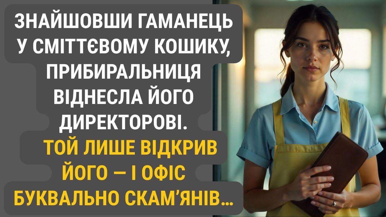 Настя знайшла гаманець у смітнику й принесла його директорові. Відкривши його -  весь офіс завмер.