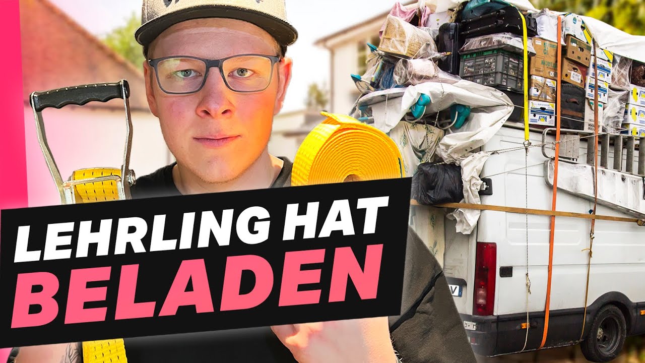 Wenn der Lehrling den Transporter belädt.