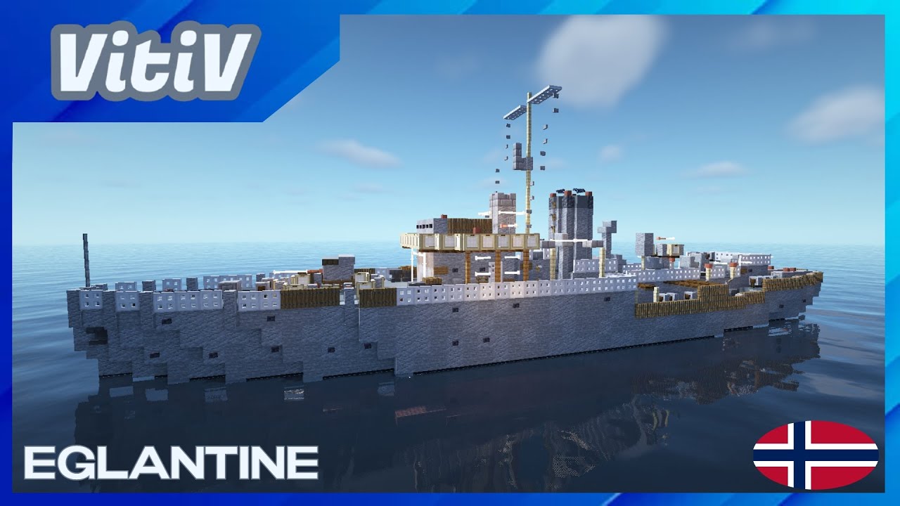 HNoMS Eglantine (K197) - Flower-class Corvette - Minecraft