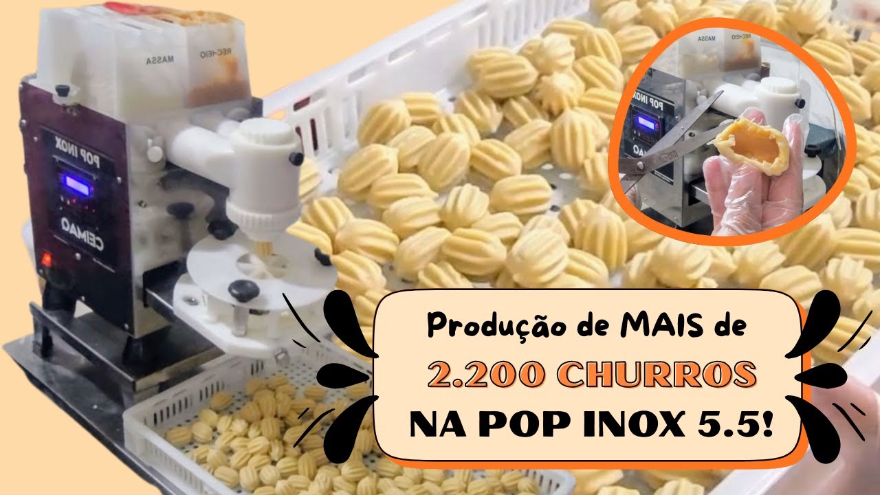 Churros na modeladora pop inox 5 5