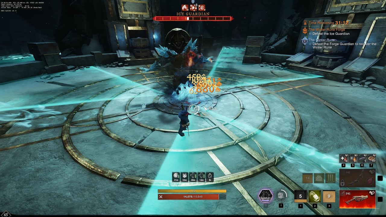 Soul Trial Winter Rune Forge Ice Guardian [New World]