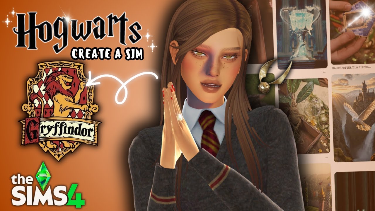 recreating 4 Hogwarts Houses from HARRY POTTER in The Sims 4 🧙‍♂️