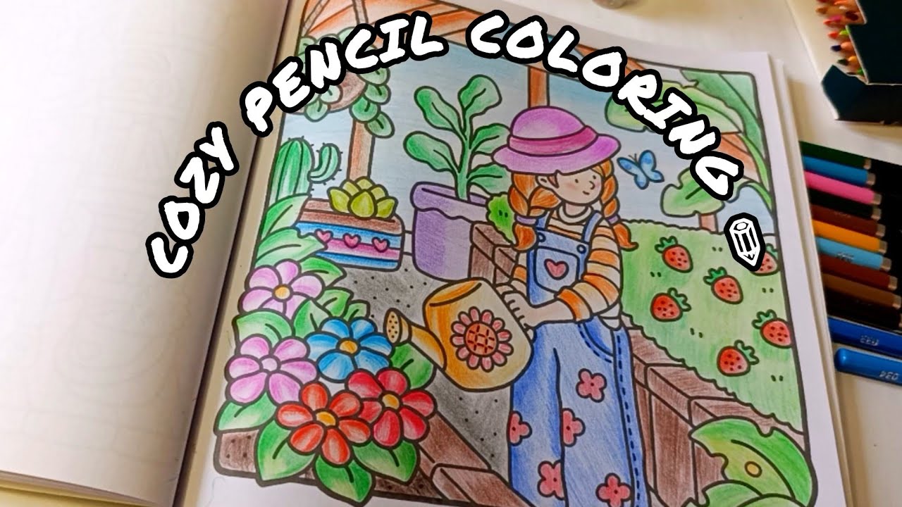 Cozy Coloring with Colored Pencils ✏️ Relaxing Art