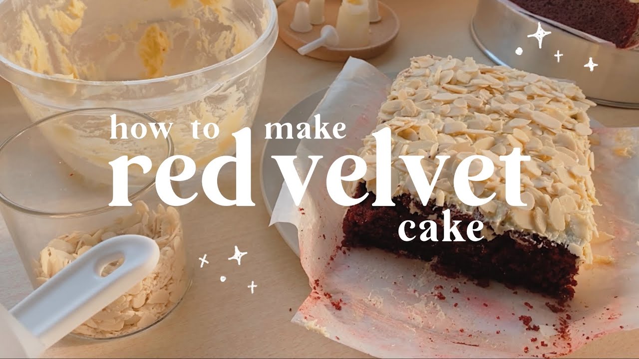 how to make simple red velvet cake // beginner’s attempt 🍰🧁