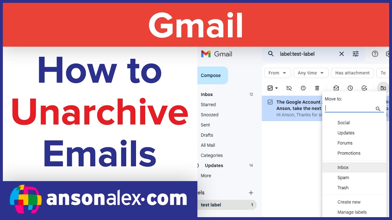 How to Unarchive Emails in Gmail