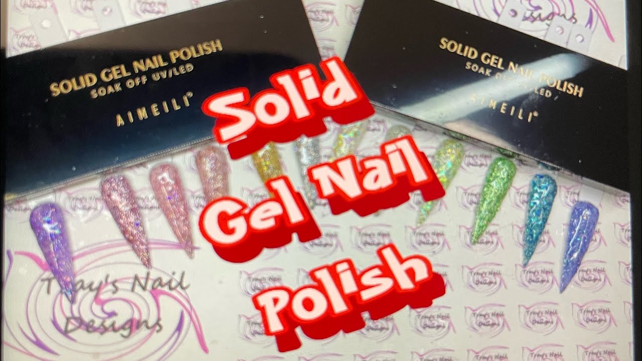 Solid Nail Glitter Gels From Aimeili Swatch & Design / NO SPILLS - Thick Creamy Consistency **Wow**