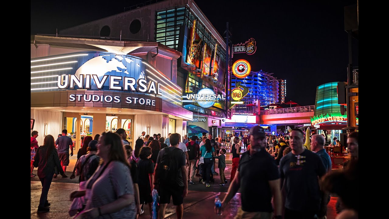 Universal Studios Citywalk Night Walk Orlando Florida