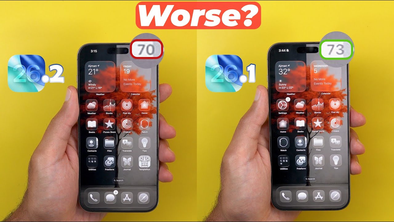 iOS 26.2 vs iOS 26.1 – Battery Life Got Worse, but There’s a Fix🔋