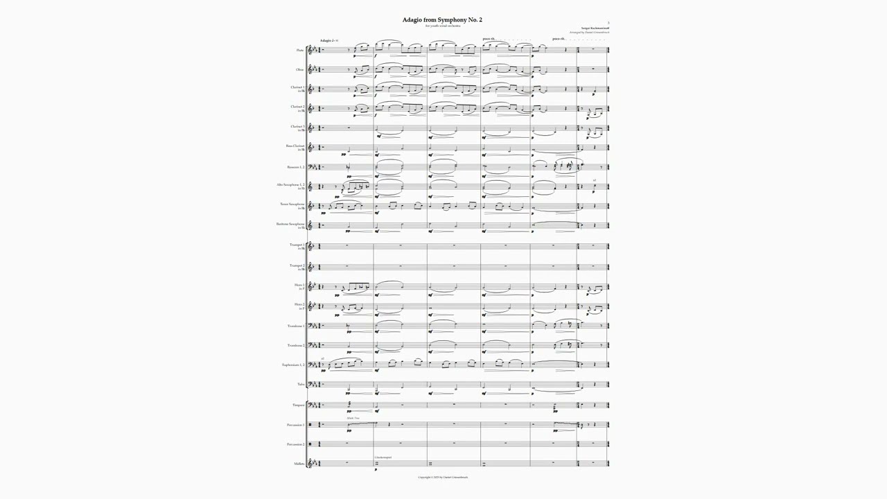 Rachmaninoff: Adagio from Symphony No. 2 (Arranged for Youth Wind Orchestra)