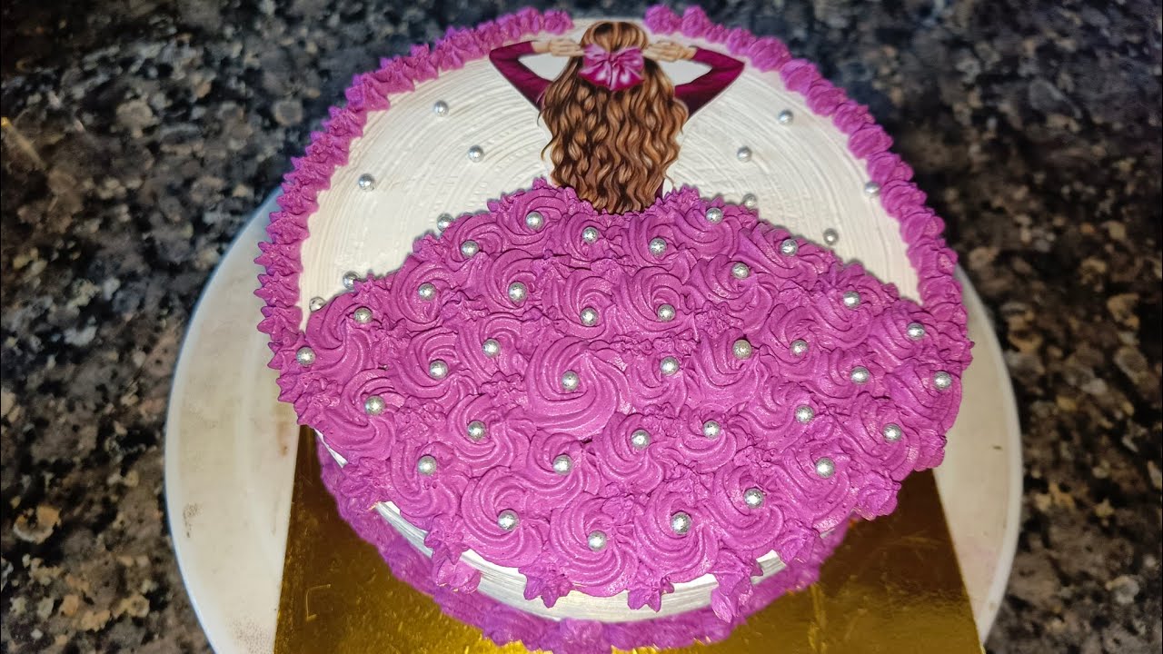 Girls cake design doll cake design without eggs oven simple cake recipe