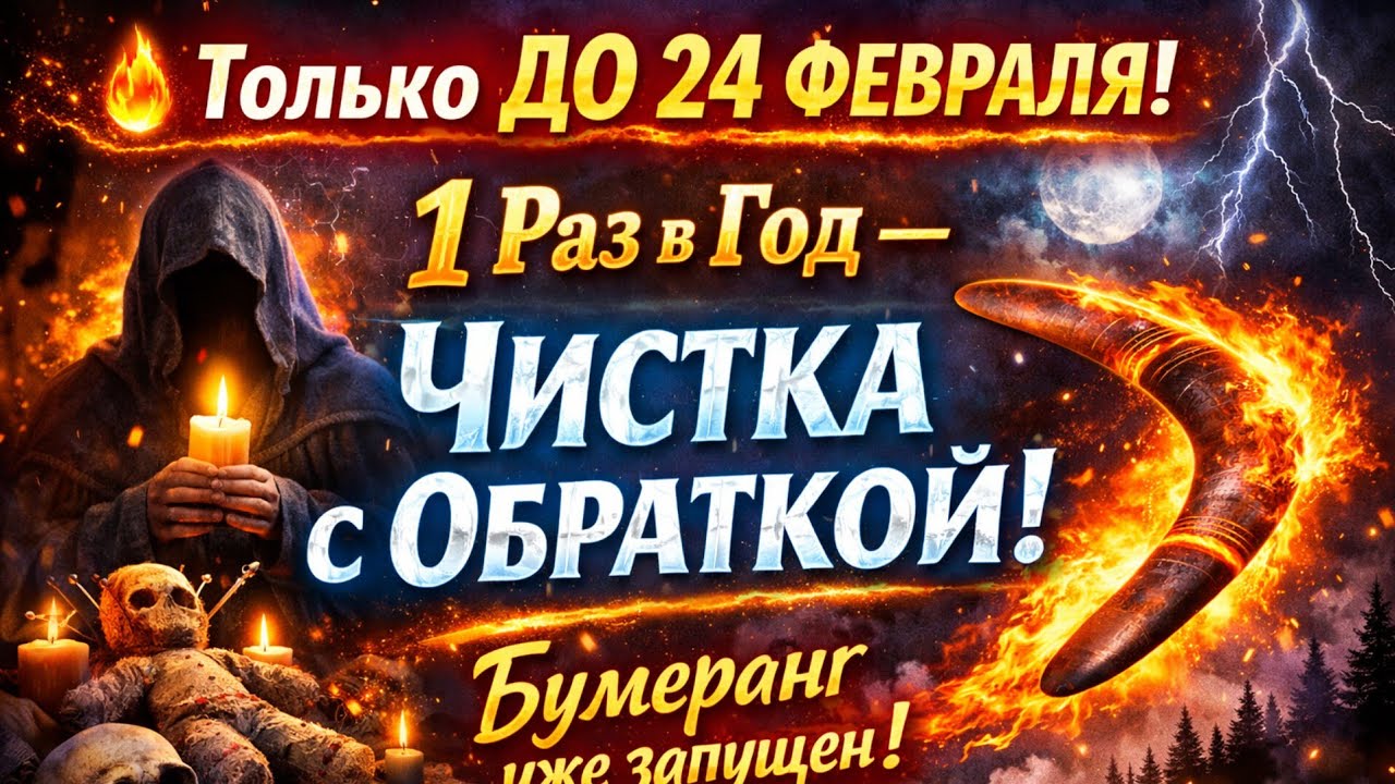 🔥 Только ДО 24 ФЕВРАЛЯ! 1 Раз в Год — Чистка с ОБРАТКОЙ. Бумеранг уже запущен!