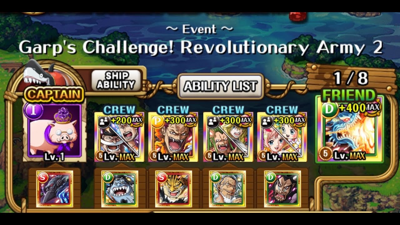 OPTC Pig and Kaido vs Garp Challenge Revolutionary Army 2