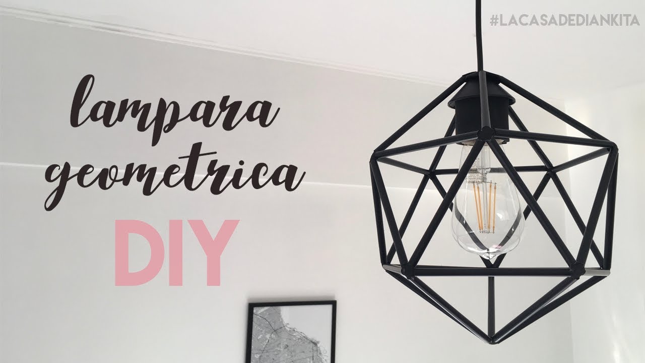 LAMPARA GEOMETRICA CON PITILLOS / LAMPARA NORDICA DIY
