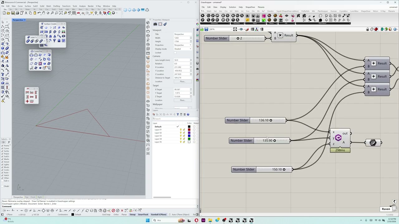 Studio Deneme01: Gh scirpt ile üçgen curve üretme