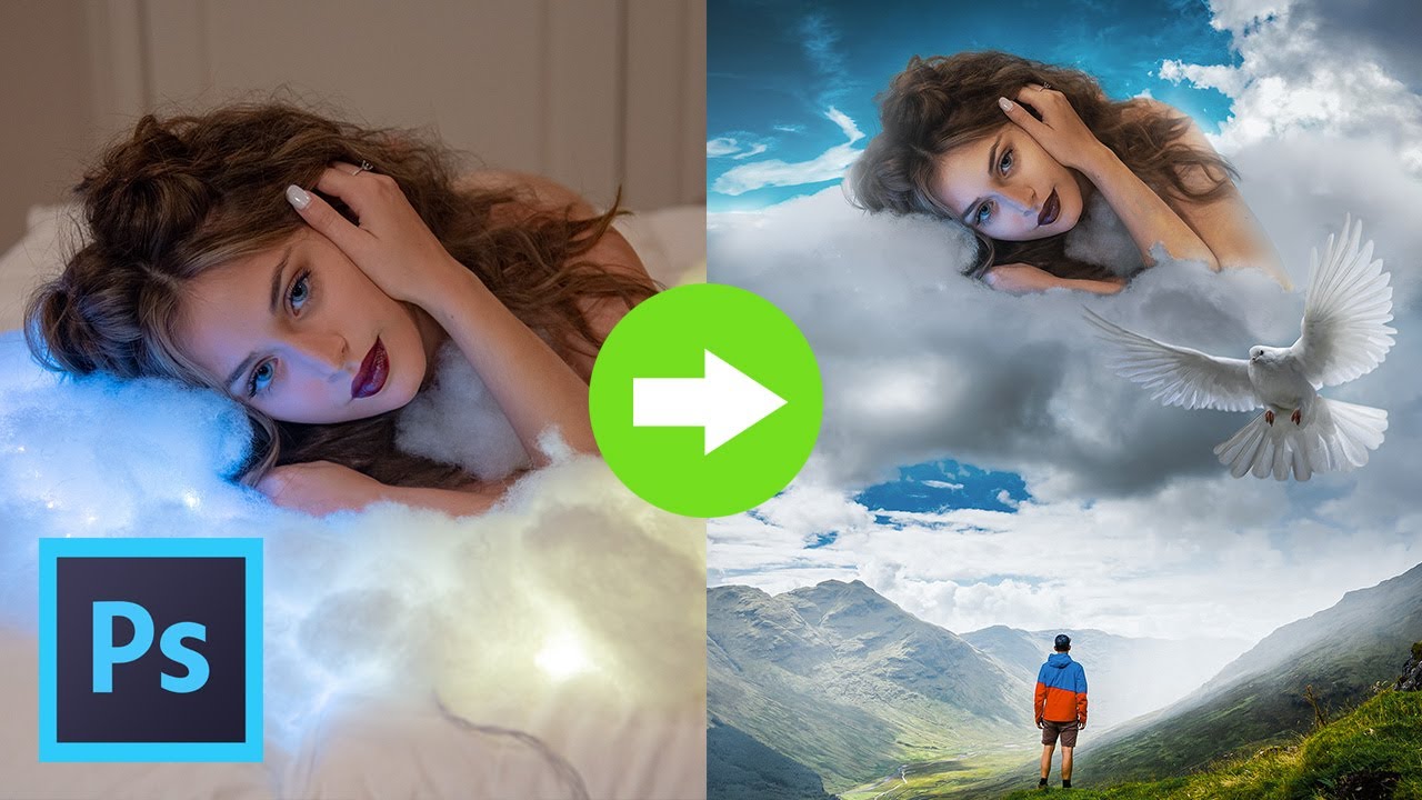 Photoshop Tutorial - Over the Clouds