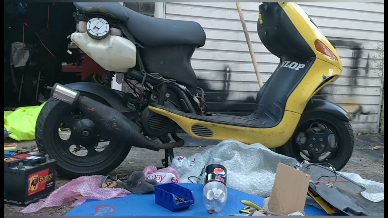 italjet formula carb clean. first start up attempt, how to clean a moped carb.