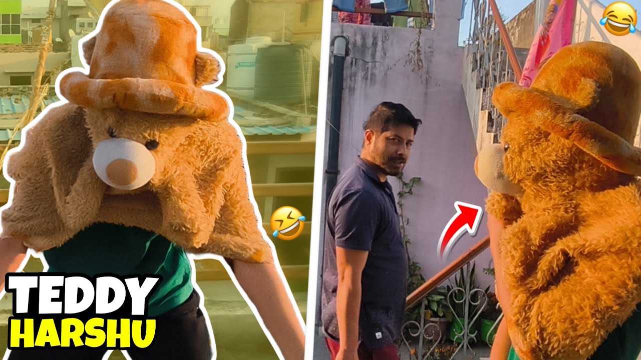 Aaj Harshu Ye Kya Ban Gaya? 😂 Teddy Bear Ban Kar Sabko Hasa Diya! 🧸
