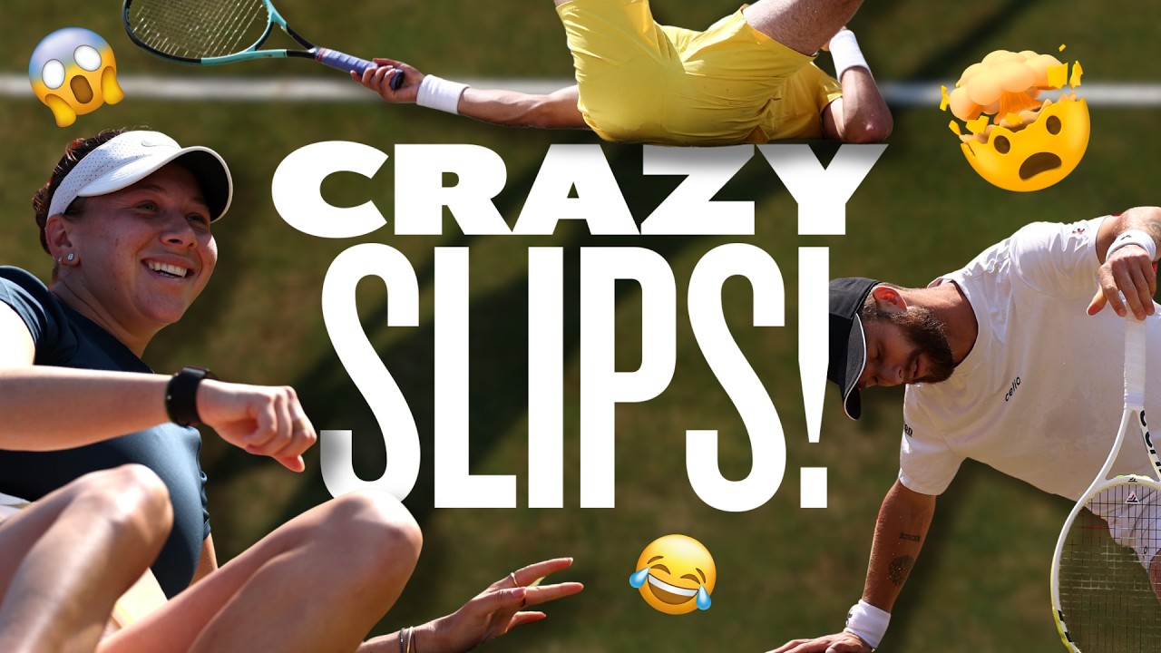 CRAZY Tennis Slips You Have to See to Believe 🤯🎾