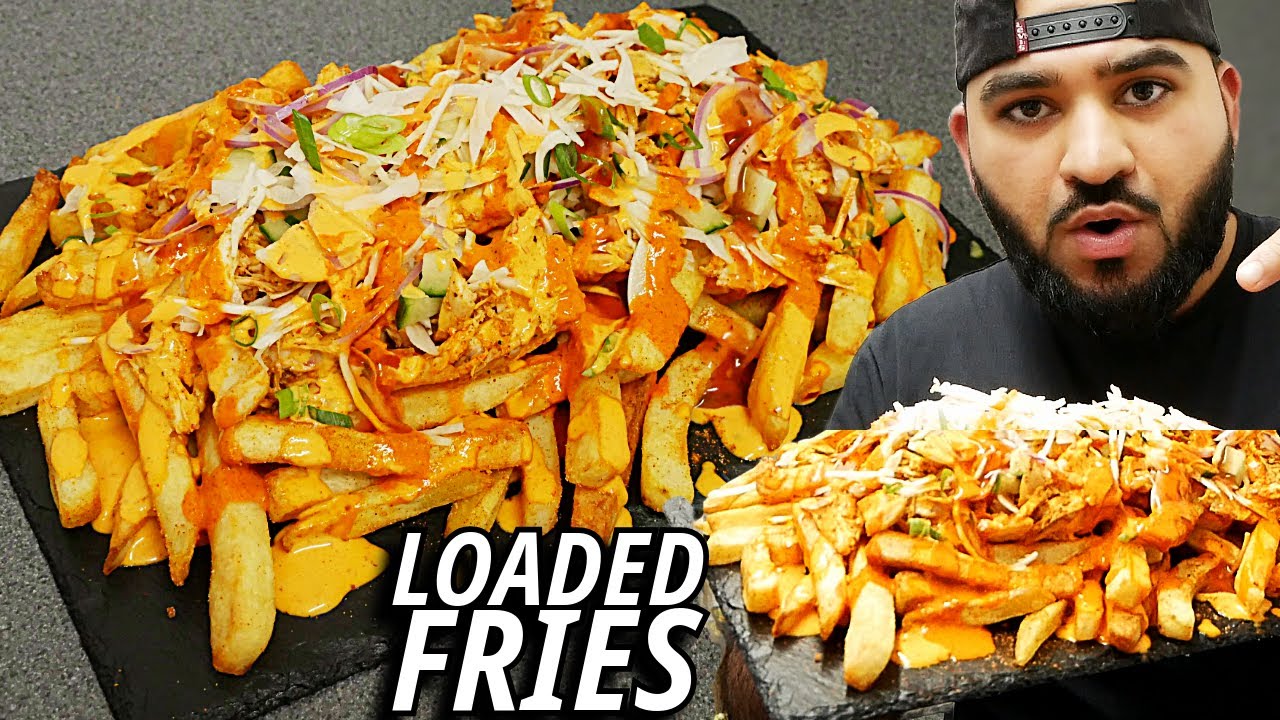Loaded Chicken Fries with Garlic Sauce | Loaded Fries Recipe