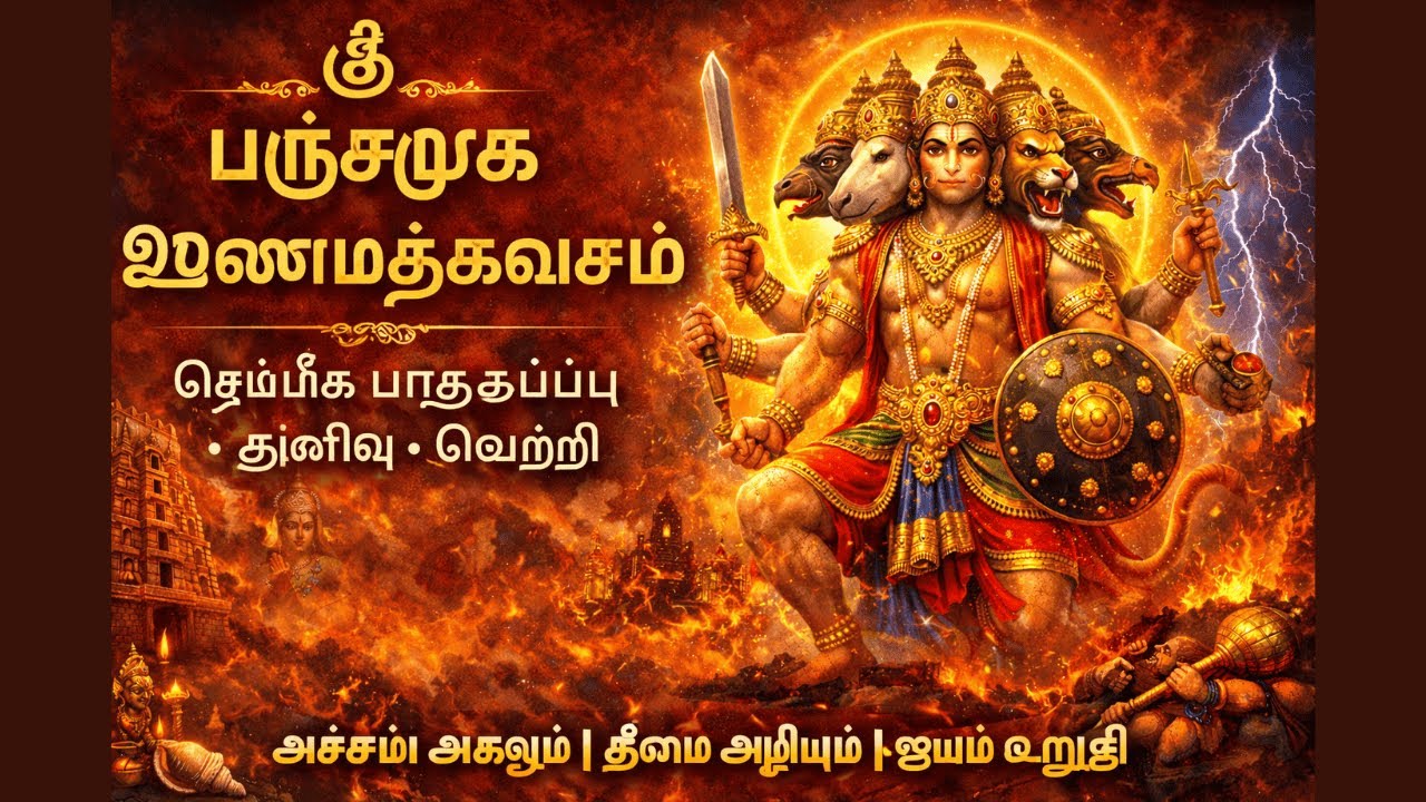 பஞ்சமுக ஹனுமான் கவசம் | ஶ்ரீ பஞ்சமுக ஹனுமத்கவசம் | தெய்வீக பாதுகாப்பு • துணிவு • வெற்றி