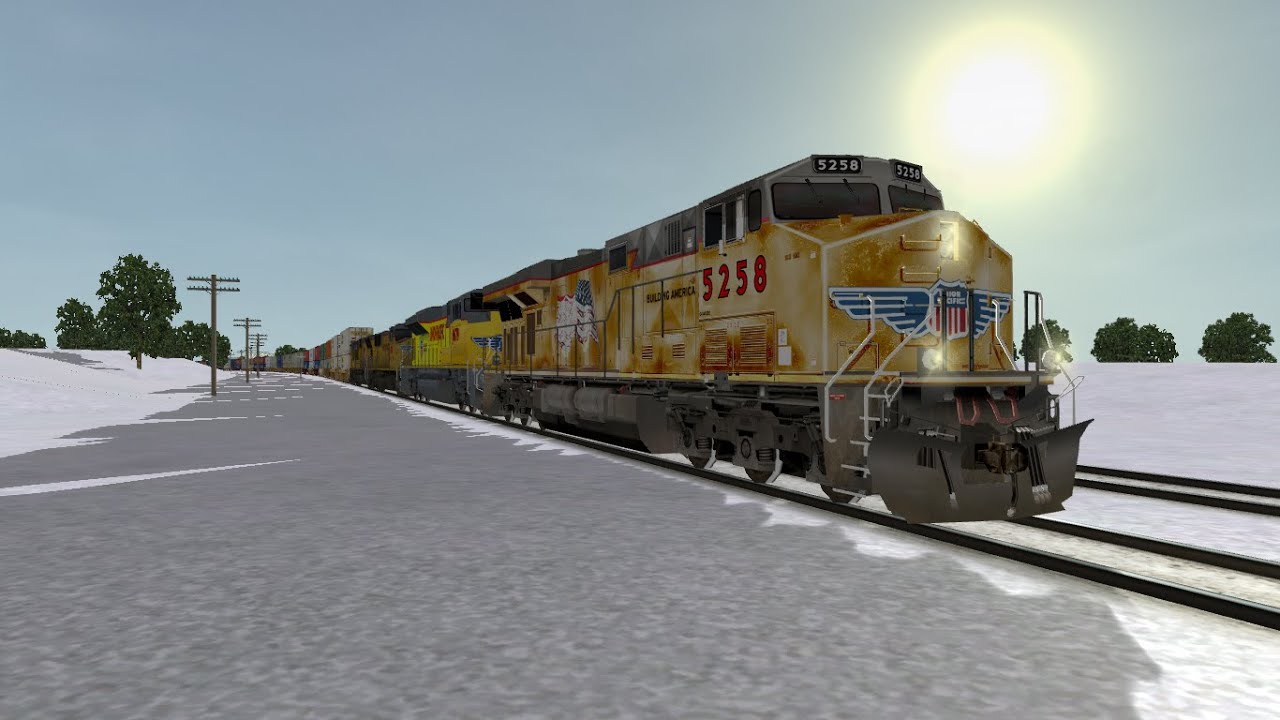 ORTS: UP C45ACCTE #5258 WB ZG2BRB-01 At Clinton, IA