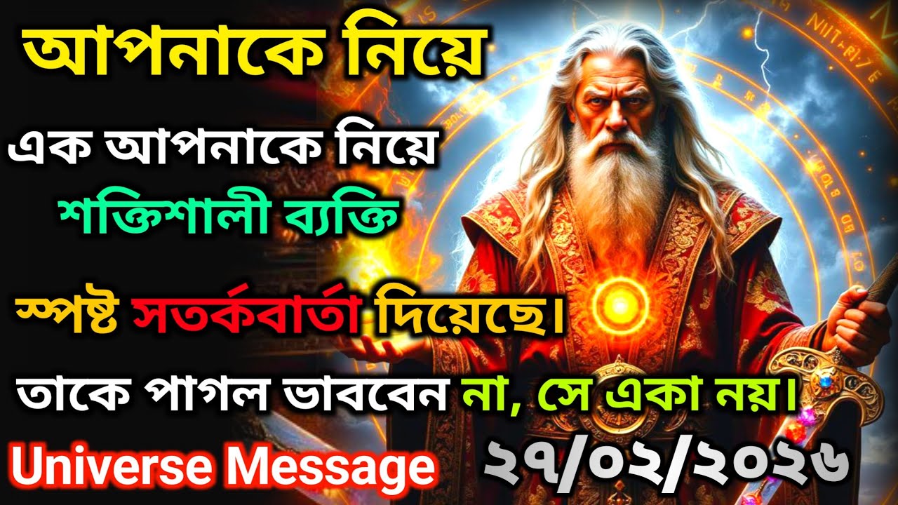 ২৭ ফেব্রুয়ারি তোমাকে এক ব্যক্তি সতর্কবার্তা দিয়েছে তার সঙ্গে ঝামেলা কোরো না🤔।universe message today
