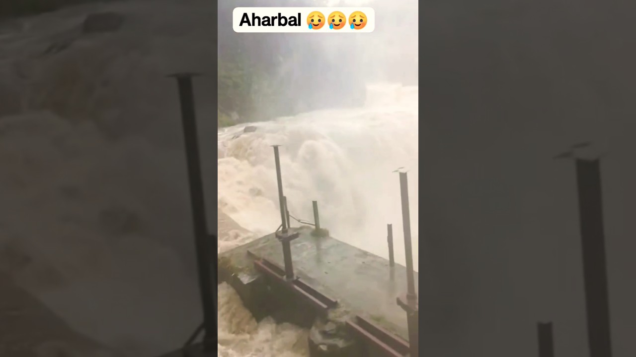 Aharbal waterfall #flood #viral