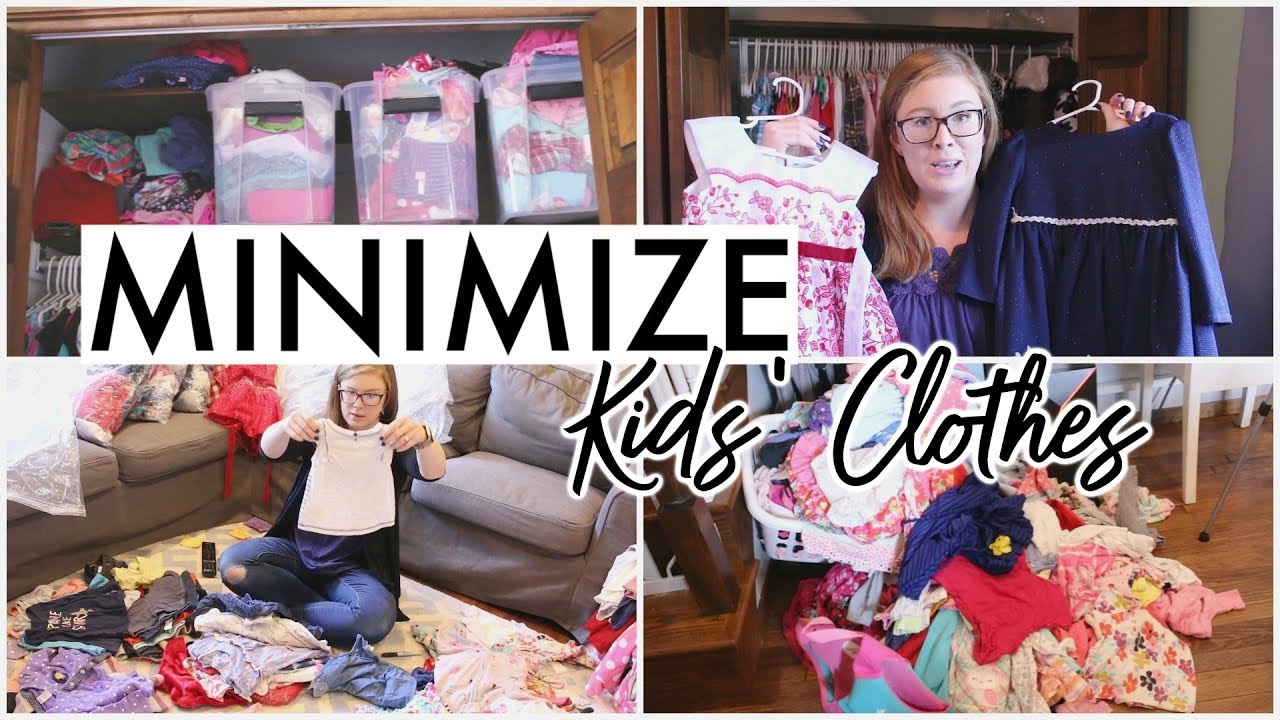 I GOT RID OF 1/3 OF MY KIDS' CLOTHES! 🧺 | Minimize with Me + Kids' Clothes
