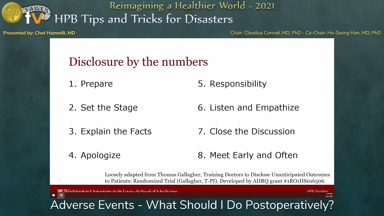 Adverse Events - What Should I Do Postoperatively?