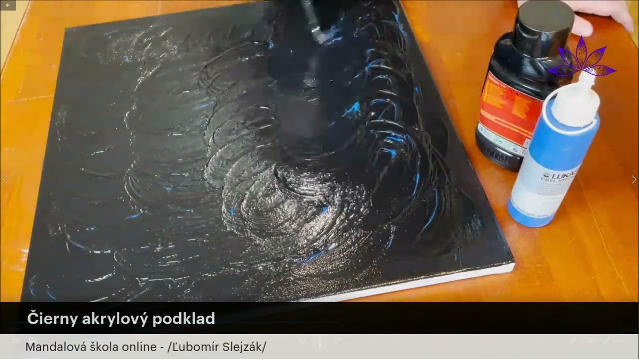 Čierna farba podklad /Ako namaľovať mandalu?/ - Mandalová škola ONLINE