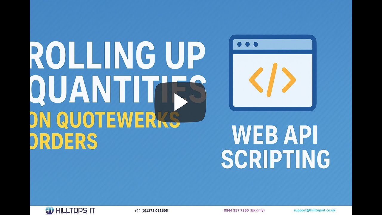 Rolling Up Quantities on QuoteWerks Orders with Web API Scripting | AI Assistant Demo