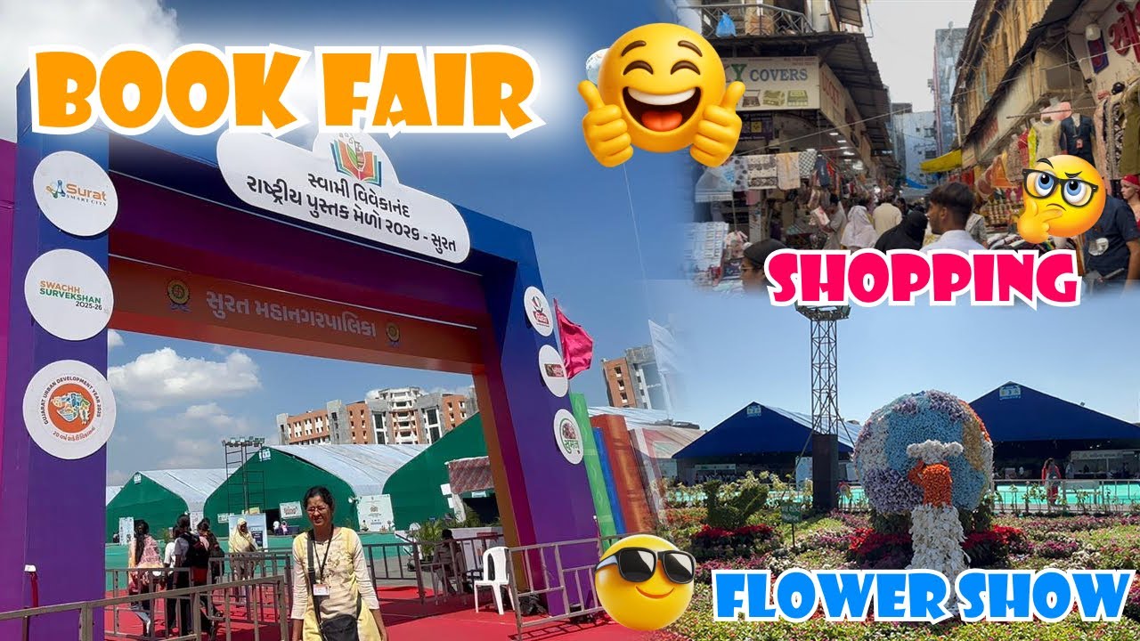 Book Fair & Flower Show 🥰 Surat…. Shopping 😳