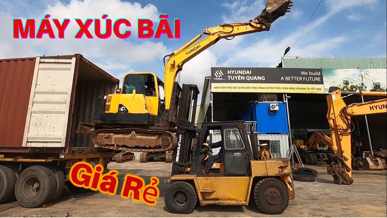 Xuống H&agrave;ng Container M&aacute;y X&uacute;c | M&aacute;y X&uacute;c B&aacute;nh X&iacute;ch Cũ