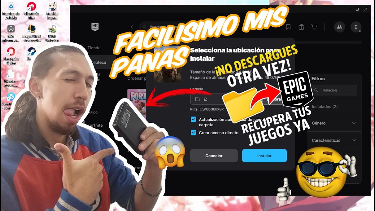 INSTALAR JUEGOS de STEAM a otro DISCO DURO (sin tener que DESINTALARLO) FACIL 👌​💯​